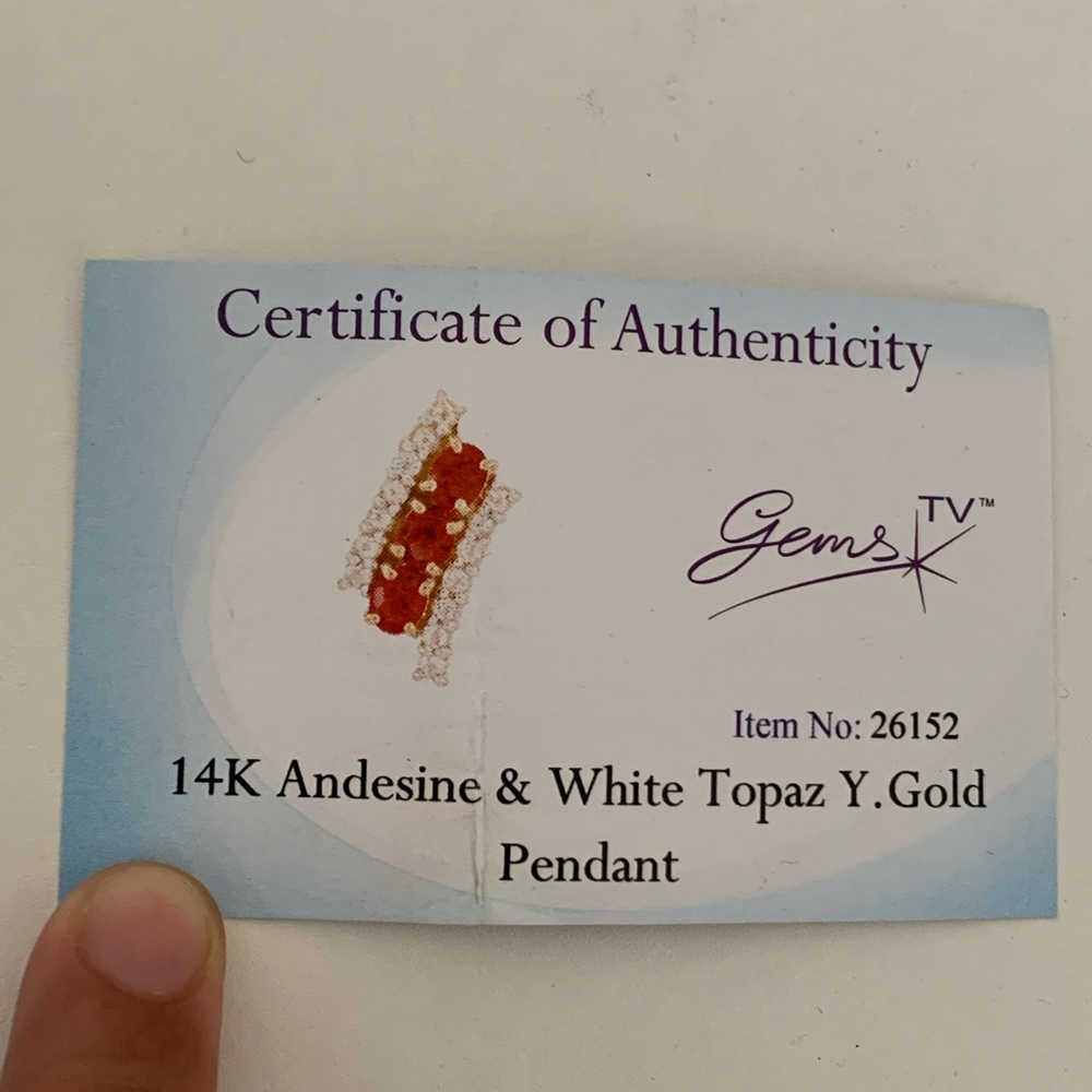 14k Andesine gemstone necklace - Picture 10 of 11